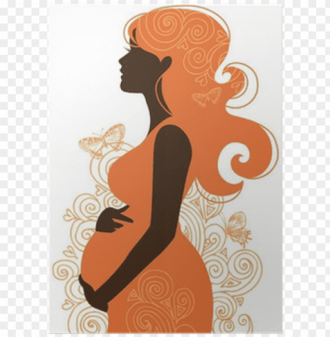regnant woman silhouette PNG files with no backdrop wide compilation