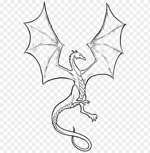 related clip arts - dragon flying coloring pages Transparent Background Isolated PNG Item