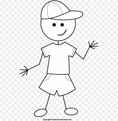 related pictures stick figure clipart image stick figure - black and white stick figure boy clipart Isolated Subject in Transparent PNG Format