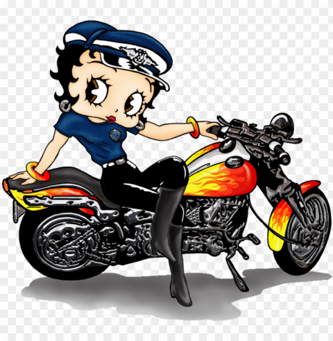 Related Wallpapers - Betty Boop Motorcycle PNG Graphic With Transparent Isolation