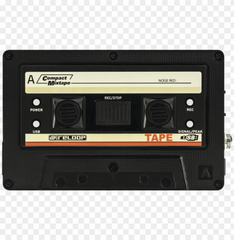 reloop tape usb mixtape recorder with retro cassette - reloop tape Free PNG