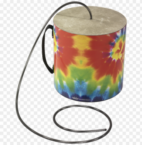 remo thunder tube 6 inch diamter 6 inch depth tie dye - lampshade Clean Background PNG Isolated Art