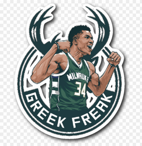 removable individually die-cut vinyl ideal for smooth - giannis antetokounmpo greek freak PNG images for printing