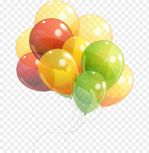 render ballon multicolore ballons multicolores fete - ballon render Isolated Icon in Transparent PNG Format