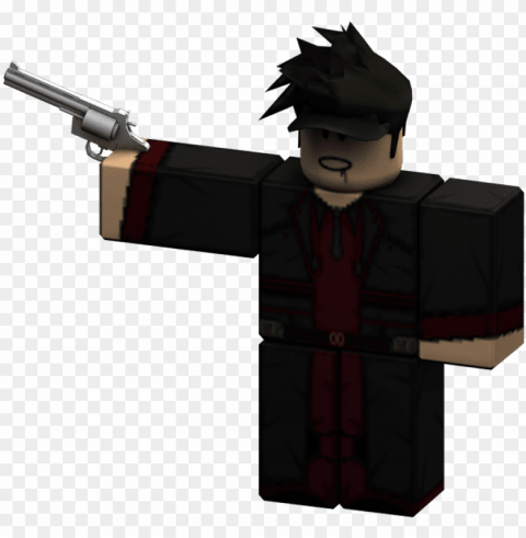 rendered revolver - roblox man with gu Free PNG