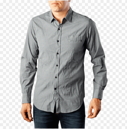 replay cotton shirt blue - gentlema PNG with transparent backdrop