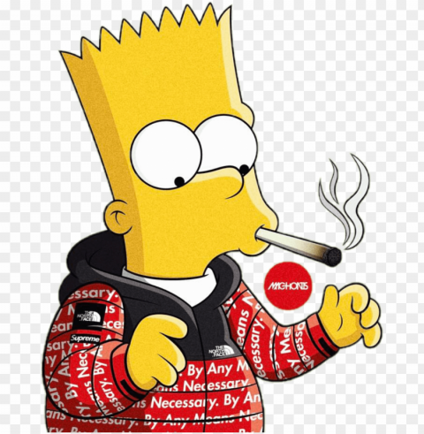 Report Abuse - Bart Simpson Smoking Weed Clear PNG File