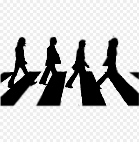 report abuse - beatles abbey road silhouette Free PNG transparent images