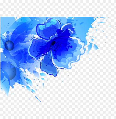 report abuse - blue flower watercolor Clear Background PNG Isolated Graphic