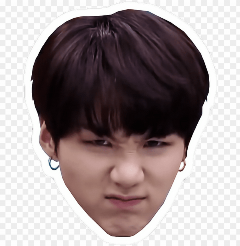 report abuse - bts suga stickers meme Clear background PNG images bulk