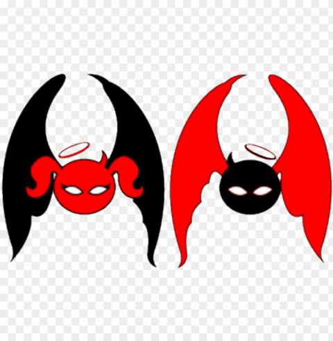 report abuse - devil and angel logo HighQuality Transparent PNG Isolated Object