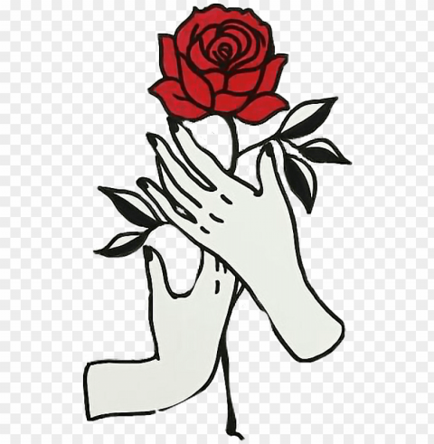 report abuse - roses drawings hands Transparent image