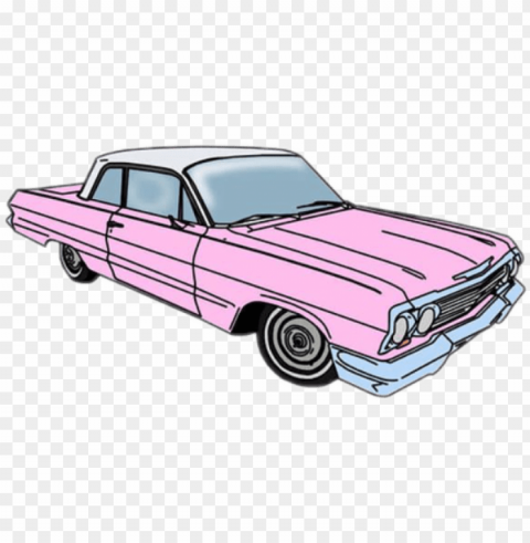 report abuse - vaporwave car Transparent PNG Artwork with Isolated Subject