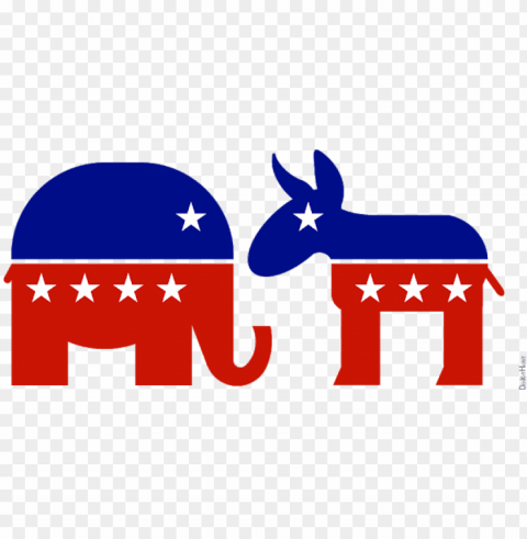 republican elephant and the democrat donkey - michael j knowles book PNG Graphic with Isolated Clarity