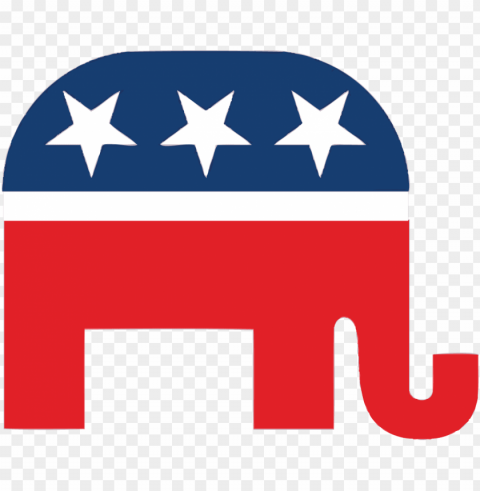 republican elephant logo svg library - republican party logo Transparent PNG Isolated Item with Detail