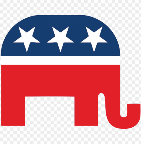 Republican Elephant Logo Svg Library - Republican Party Logo Transparent PNG Isolated Item With Detail