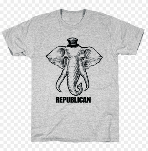 republican elephant simplified mens t Clean Background Isolated PNG Character