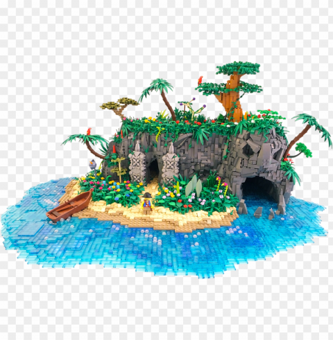 Resentation - Lego Skull Island Transparent Background PNG Isolation