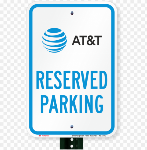 reserved parking sign at and t inc PNG objects