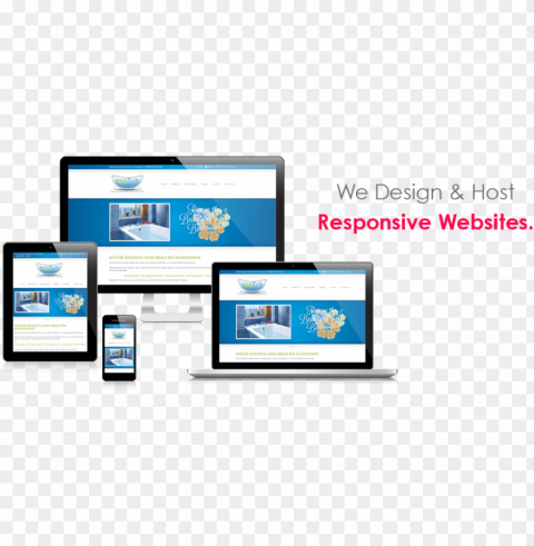 responsive website design & web hosting - computer repair Isolated Item with Transparent PNG Background