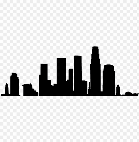 restructuring & development - la skyline silhouette Transparent PNG download