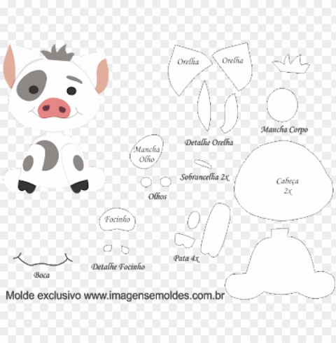 resultado de imagem para pua - molde do porquinho da moana em feltro PNG graphics with alpha transparency bundle