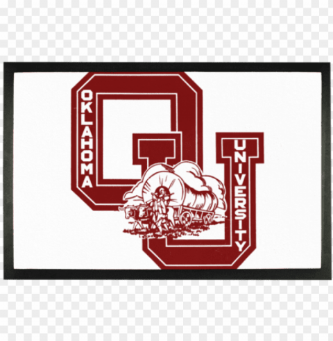 retro 1960's oklahoma sooners sublimation doormat Isolated Item on HighQuality PNG