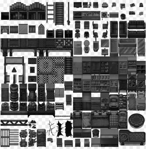 retro b w mv tilesets rpg maker - rpg maker mv sci fi tileset PNG with isolated background PNG transparent with Clear Background ID 2c7139e6