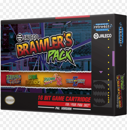 retro-bit jaleco brawlers pack snes - retro bit snes jaleco brawler's pack video game cartridge PNG files with no backdrop wide compilation