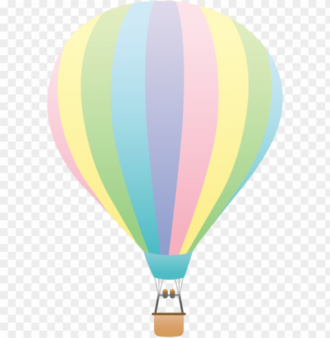 retty pastel balloons - cute hot air balloo Isolated Item on Transparent PNG