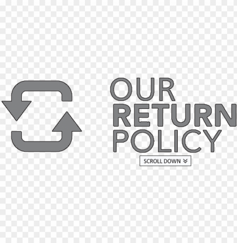return policy logo PNG files with no backdrop wide compilation