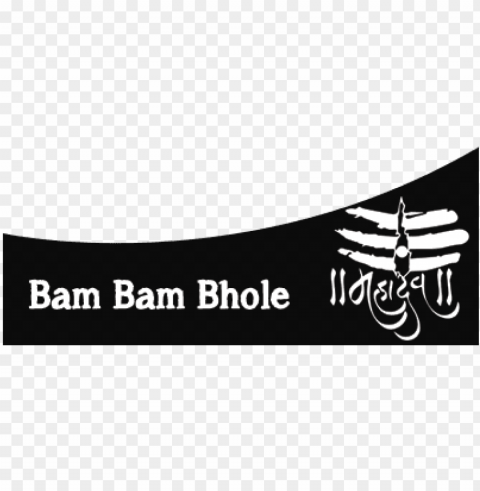 review overlay - bam bam bhole text PNG Image Isolated with Transparent Detail