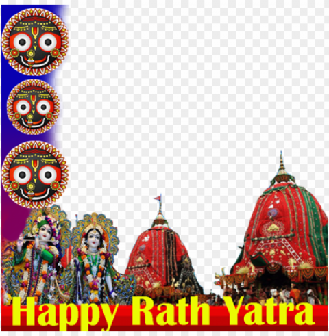 review overlay - ratha yatra photo frame Isolated Design Element in Transparent PNG