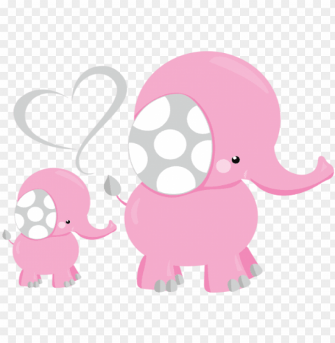 revious - pink elephant picture for baby shower PNG files with no backdrop required