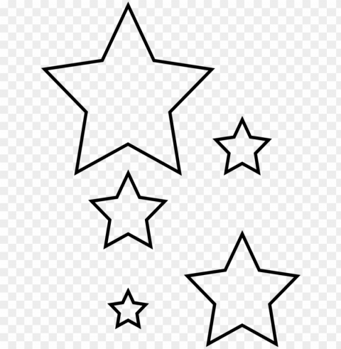 revisited star cut out printable template red white - star cut out Isolated Object on Transparent Background in PNG
