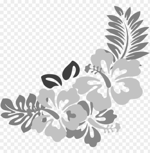 rey floral border download - tropical flowers clip art PNG with transparent background for free