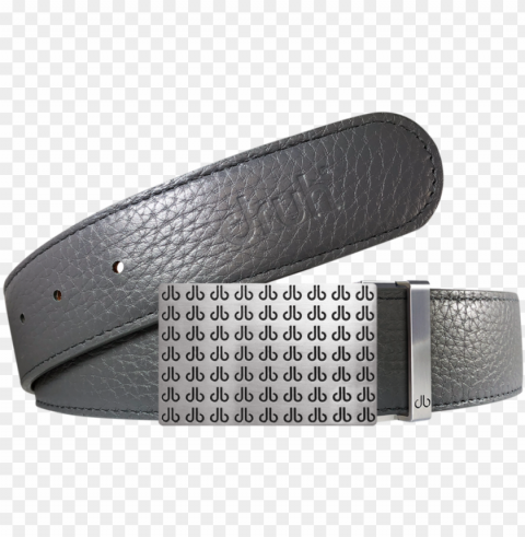 rey full grain textured leather belt with black db PNG art