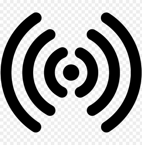 rfid signal icon - radio waves ico Clean Background Isolated PNG Art