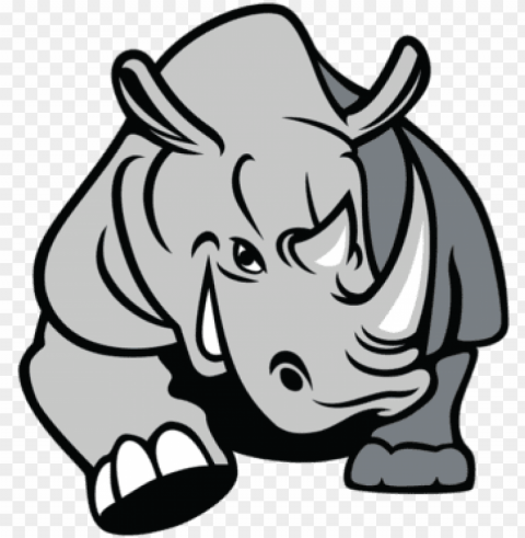 rhino vector head - smiling rhino PNG Image with Transparent Isolation