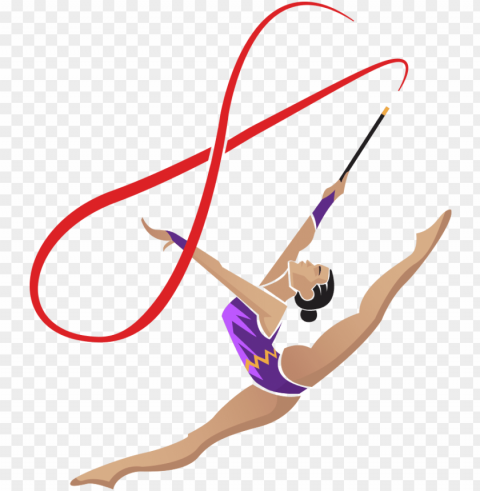 rhythmic gymnastics ribbon PNG for digital art