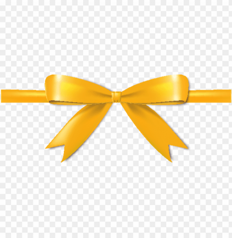 ribbon clipart yellow bow - yellow ribbon bow PNG images with alpha mask