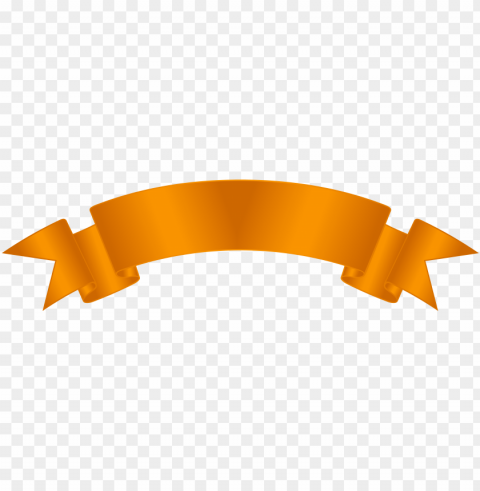 Ribbon Orange PNG Design Elements