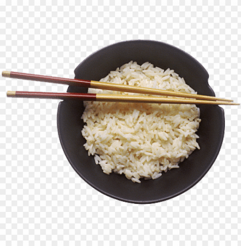 rice - bowl of rice and chopsticks Isolated Character with Transparent Background PNG