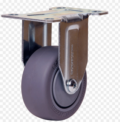richmond castor rigid with institutional rubber 75mm - richmond castor rigid with rebound rubber 75mm wheel Isolated Element in Transparent PNG