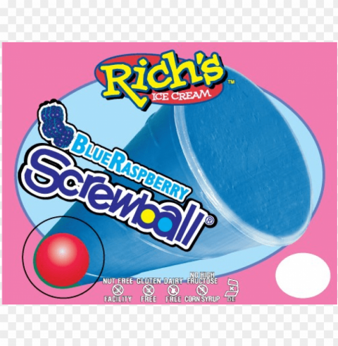 rich's blue raspberry screwball - ice cream PNG files with alpha channel