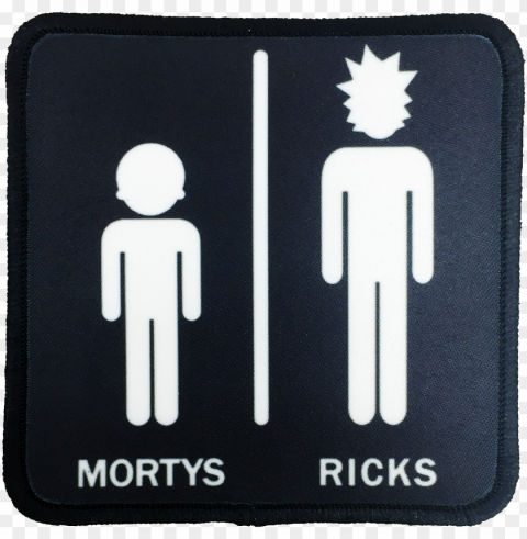 rick and morty iron-on patch - โลโก หองนำ HighResolution PNG Isolated Illustration