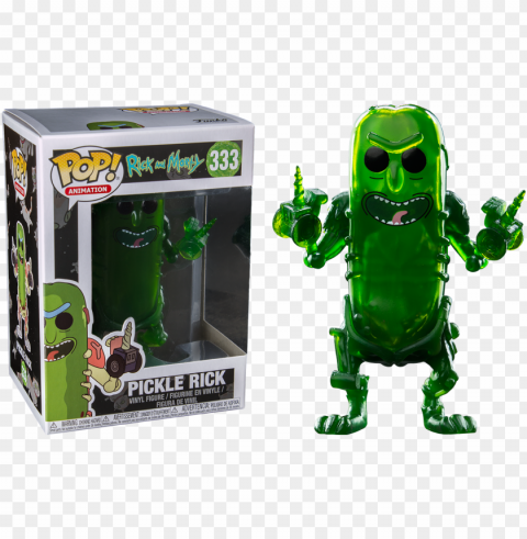 rick - pickle rick pop vinyl Clear Background Isolated PNG Object