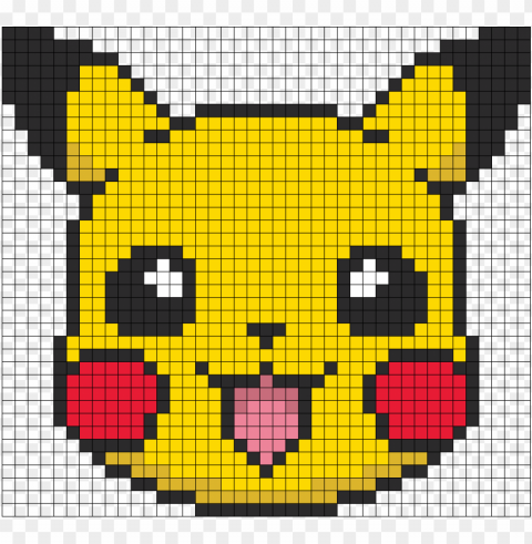 rid pattern - pixel art pikachu Isolated Item on Transparent PNG