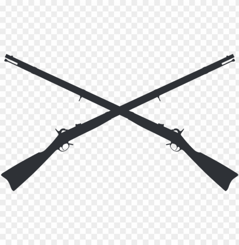 rifle clipart musket - crossed guns PNG Image with Transparent Isolated Graphic Element