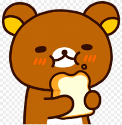rilakkuma bear eating sandwich - oso kawaii rilakkuma Clear background PNG clip arts